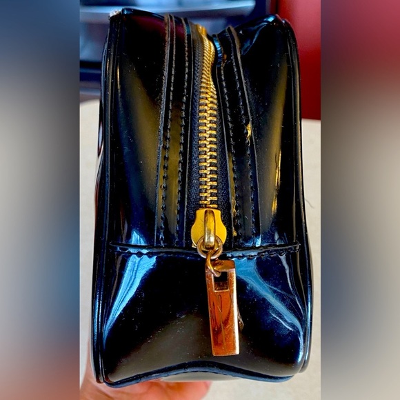 TORY BURCH Black Patent Cosmetic Case, GUC - Picture 7 of 11
